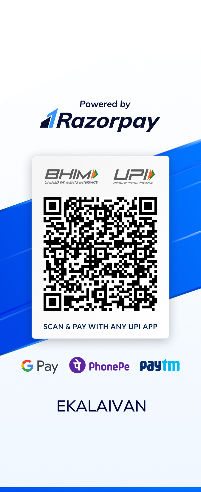 Support via UPI